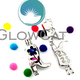 KK664 Floral High-heeled Boots Beads Cage Essential Oil Diffuser