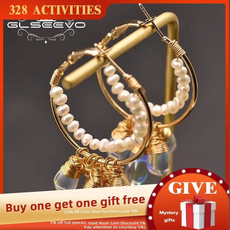 Fresh Water Pearl Big Earrings For Women Girl Lovers' Fine Jewellery GE0837