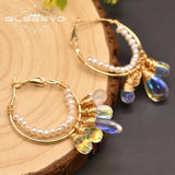 Fresh Water Pearl Big Earrings For Women Girl Lovers' Fine Jewellery GE0837