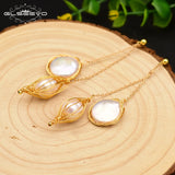 100% Natural Fresh Water Pearl Long Drop Earrings For Women - Fine Jewelry