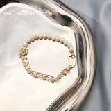 Natural Tahitian Rotundity Pearls Bracelet Korea Wedding Jewelry