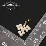 925 Silver Pearls Heart-shaped Earrings String of Pearls High Jewelry