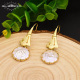 925 Silver Ear Pin Baroque Pearl Earrings Women Birthday Jewellery