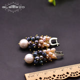 GLSEEVO 925 Silver Pearls Classic Drop Earrings Anniversary Jewelry