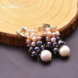GLSEEVO 925 Silver Pearls Classic Drop Earrings Anniversary Jewelry
