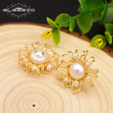 925 Silver Fresh Water Pearl Stud Earrings GE0738