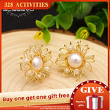 925 Silver Fresh Water Pearl Stud Earrings GE0738