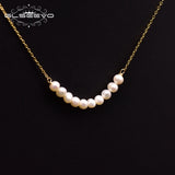 925 Silver Pearl Pendant Necklace Wedding Party Jewelry