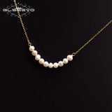 925 Silver Pearl Pendant Necklace Wedding Party Jewelry