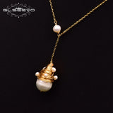 925 Silver Pearl Pendant Necklace Gift Wedding Jewelry GN0092