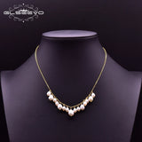 925 Silver Pearl Tassel Pendant Necklace Wedding Party Jewelry