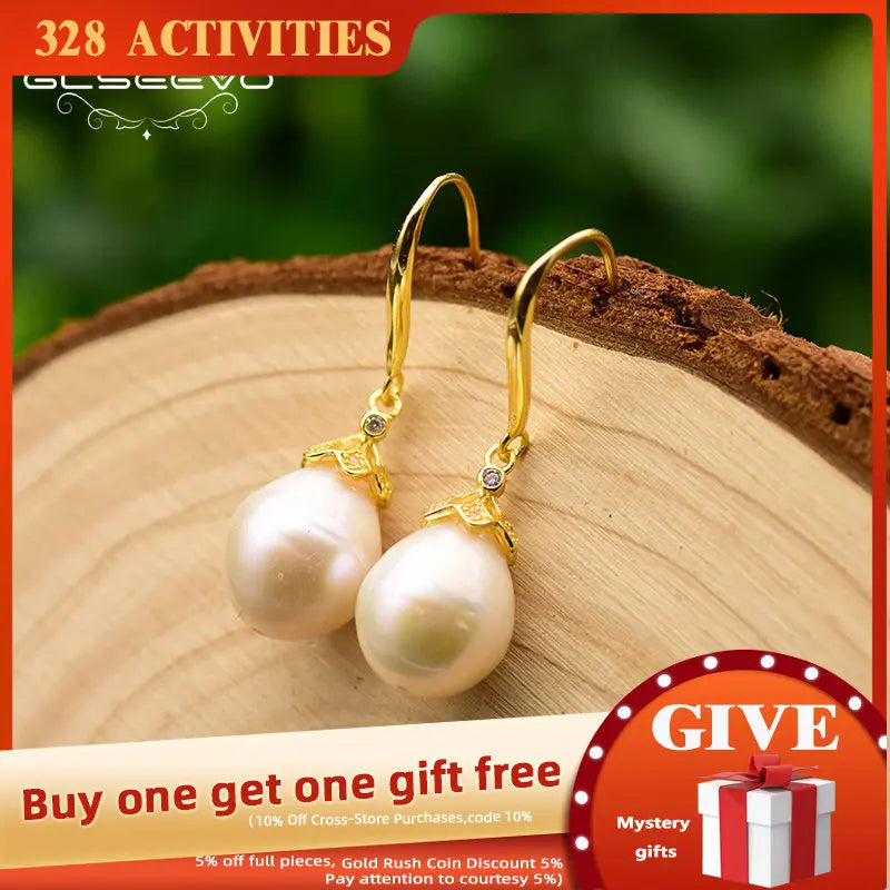 925 Silver Fresh Water Pearl Grape Shape Earrings