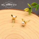 925 Silver Pearl Animal Earrings For Women GE0860