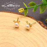 925 Silver Pearl Animal Earrings For Women GE0860