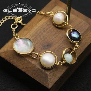 Natural Pearls Pendant Bracelet - Customizable