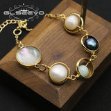 Natural Pearls Pendant Bracelet - Customizable