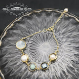 Natural Pearls Pendant Bracelet - Customizable