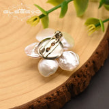 Baroque Pearl Flower Brooch Pin Women's Engagement Jewelry