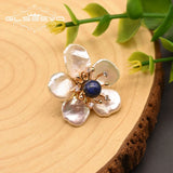 Baroque Pearl Flower Brooch Pin Women's Engagement Jewelry