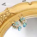 Sapphire Long Chains Drop Dangle Earrings for Women