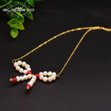 GLSEEVO Fresh Water Pearl Mom Necklace 925 Jewelry GN0089