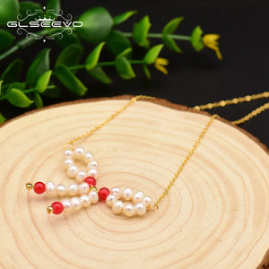 GLSEEVO Fresh Water Pearl Mom Necklace 925 Jewelry GN0089