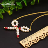 GLSEEVO Fresh Water Pearl Mom Necklace 925 Jewelry GN0089