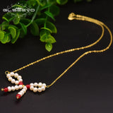 GLSEEVO Fresh Water Pearl Mom Necklace 925 Jewelry GN0089