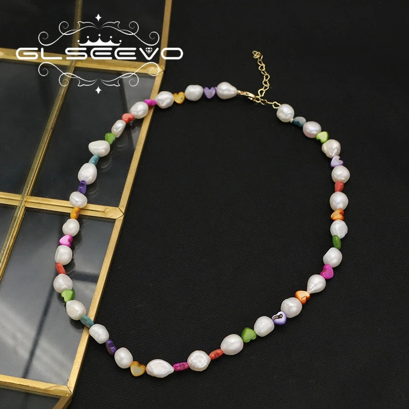 Heart-Shaped Natural Pearl Necklace Korea Accessories