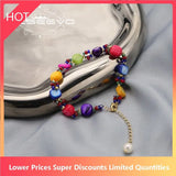 Colorful Candy Pearl Pendant Bracelet for Woman Korea Jewelry
