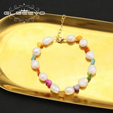 Colorful Heart-Shaped Baroque Pearls Pendant Bracelet Woman Jewelry