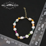Colorful Heart-Shaped Baroque Pearls Pendant Bracelet Woman Jewelry