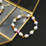 Colorful Heart-Shaped Baroque Pearls Pendant Bracelet Woman Jewelry
