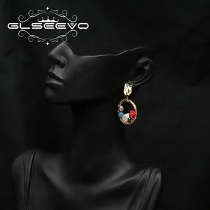 Colorful Baroque Pearl Hoop Earrings for Women