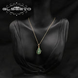 Colorful Crystals Twig Cardioidary Pendant Necklace
