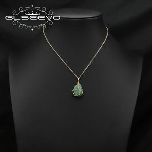 Colorful Crystals Twig Cardioidary Pendant Necklace
