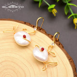 Fish Drop Earrings Fresh Water Pearl Women's Earrings