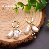 Baroque Pearl Tassel Drop Earrings Asymmetry Jewelry