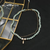 Emerald Natural Pearls Women's Necklace Wedding Jewelry