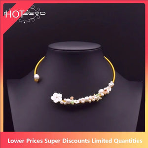 Baroque Pearl Fresh Water Pearl Necklace Wedding Jewelry GN0061-3