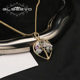 Fluorite Twig Cardioidary Necklaces Woman Jewelry Anniversary