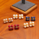 Freshwater Pearl Stud Earrings Minimalist Style Jewelry