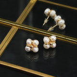 Freshwater Pearl Stud Earrings Minimalist Style Jewelry