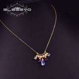 Fresh Water Pearl Crystal Pendant Necklace 925 Silver