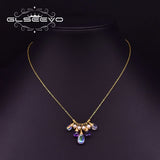 Fresh Water Pearl Crystal Pendant Necklace 925 Silver