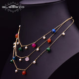 Fresh Water Pearl Stone Layer Necklace for Girls