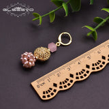 Pink Baroque Pearl Flower Earrings, Birthday Party Jewellery GE0961B