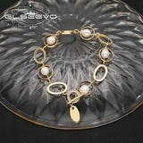 Geometry Pearl Bracelet Charms Jewelry GB1034