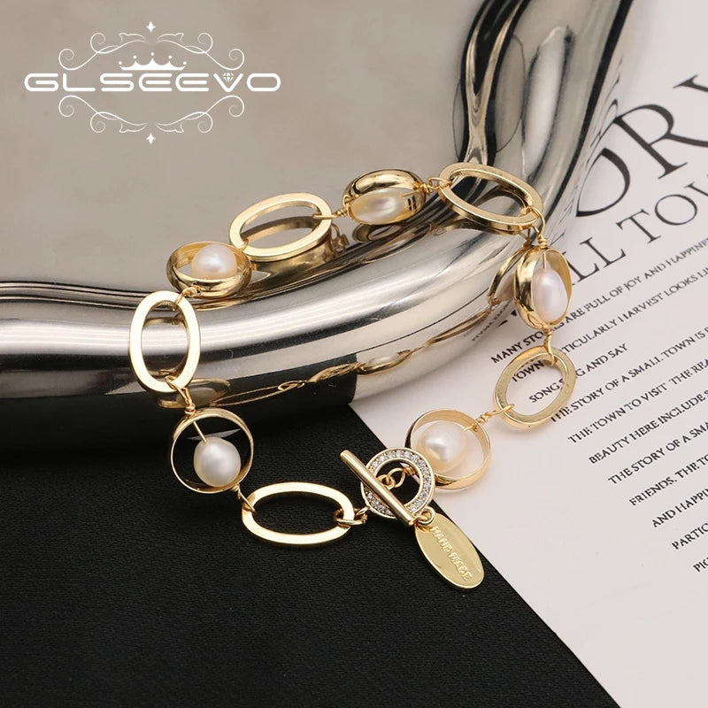 Geometry Pearl Bracelet Charms Jewelry GB1034