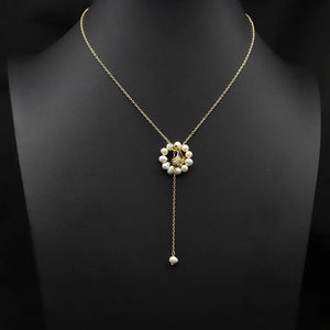 Ginkgo Biloba Leaves Long Pendant Necklace for Women